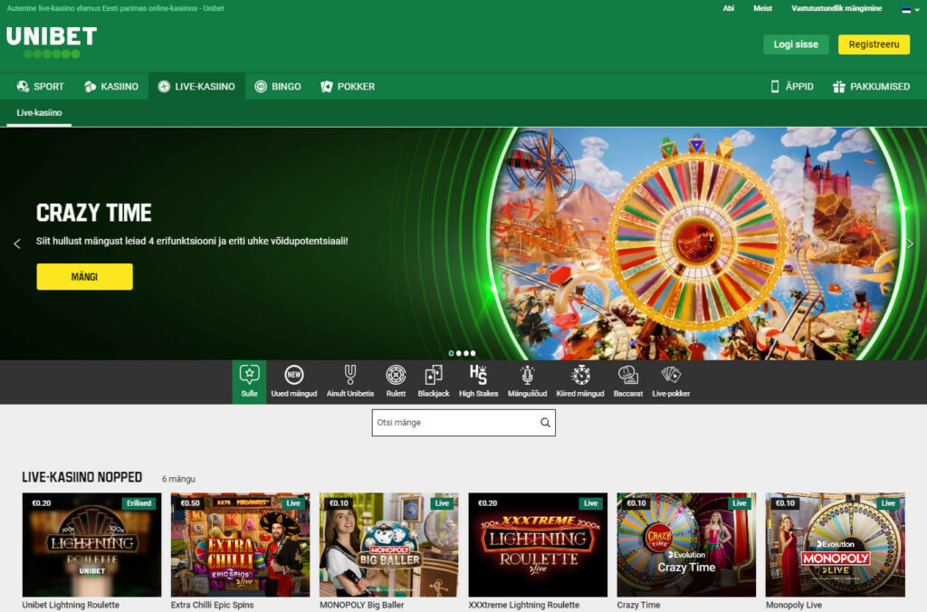 Unibet kasiino