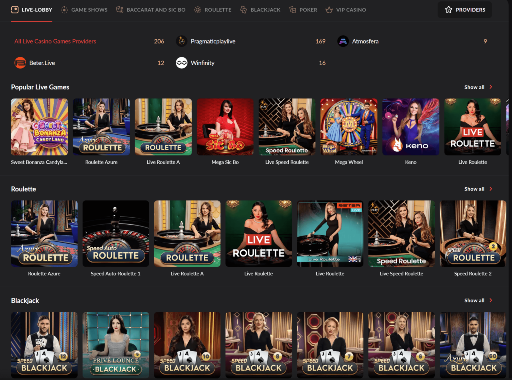 1Go Casino live kasiino