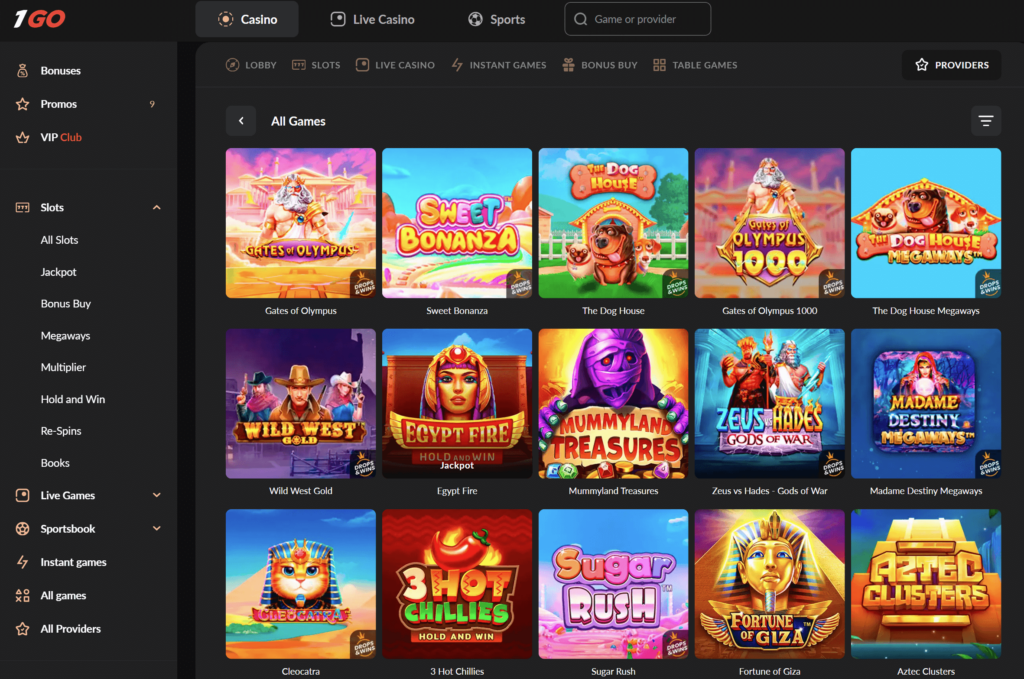 1GO Casino online kasiino