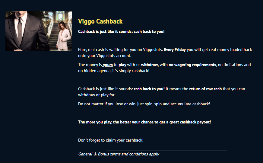 Viggoslots cashback