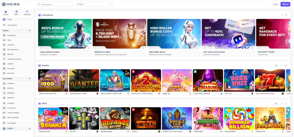 Weiss Casino mängud