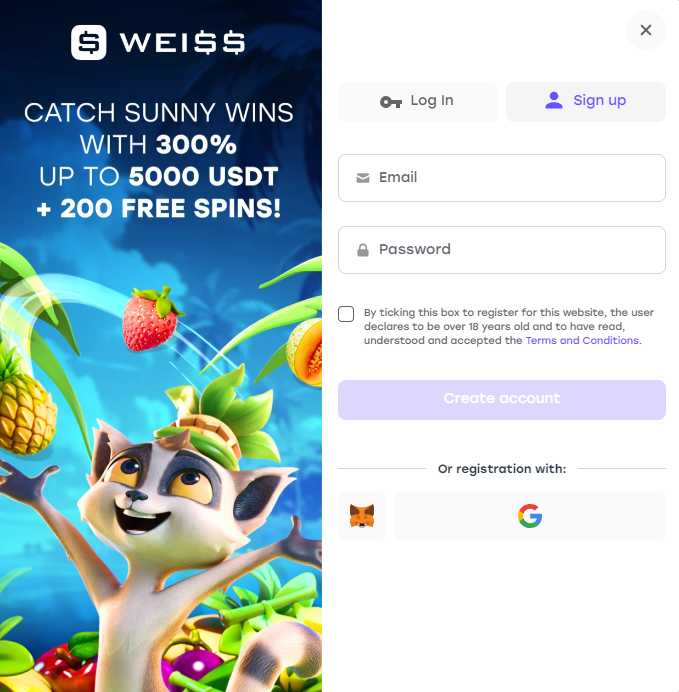 Weiss казино регистрация