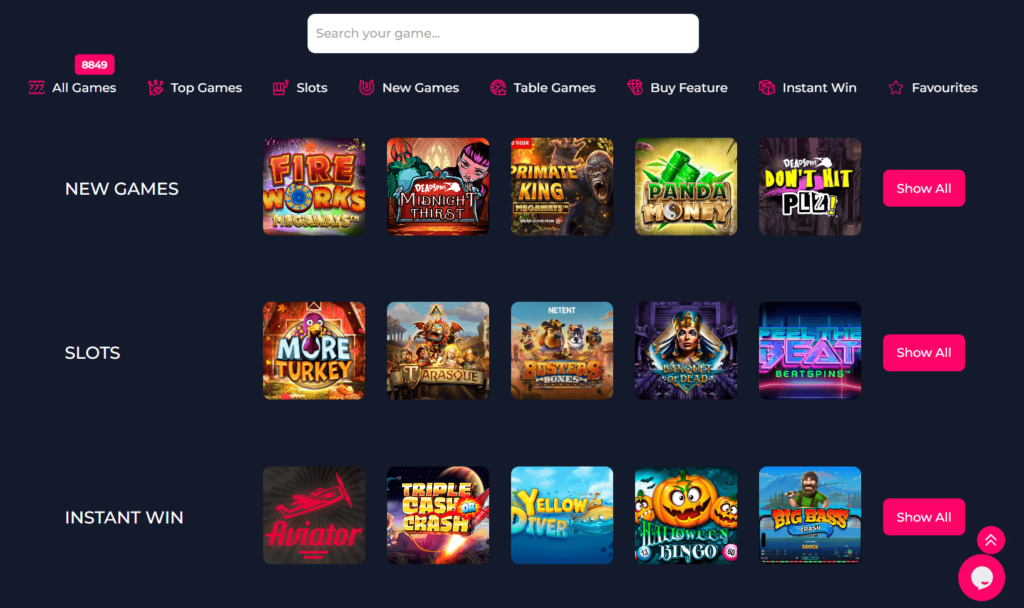 Slots.inc casino mängud